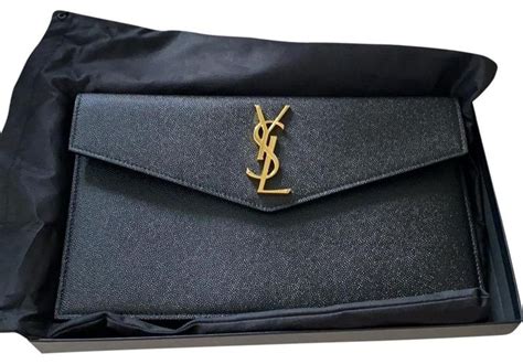 ysl uptown clutch black